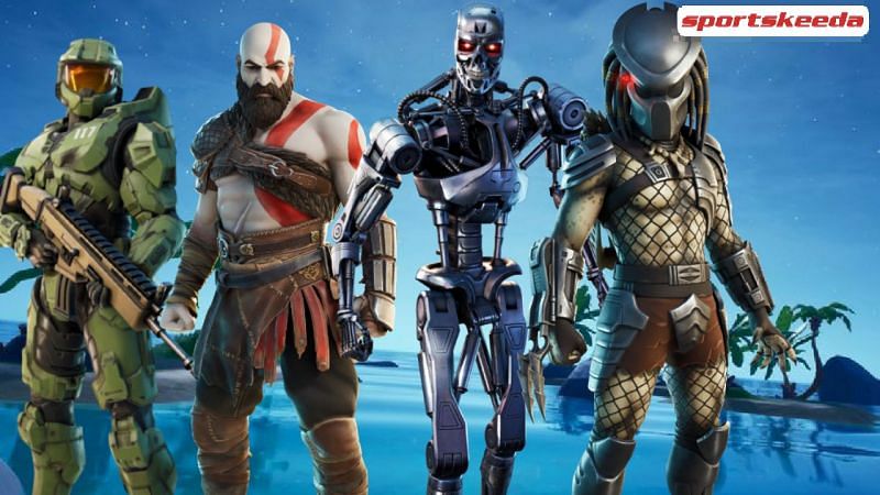 Some of the best collaboration outfits in the current Fortnite season (Image via Sportskeeda)