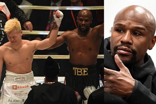 What happened when Floyd Mayweather took on Tenshin Nasukawa in Japan?