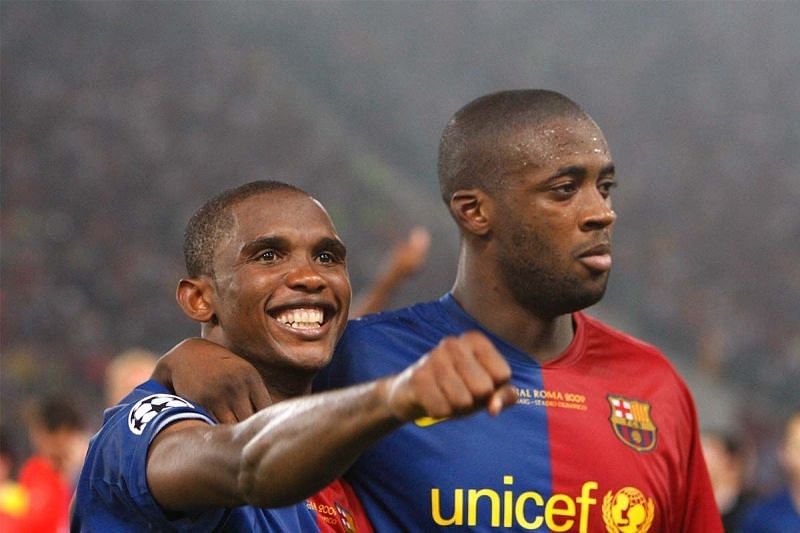 Samuel Eto&#039;o (left) is one of the most prolific African scorers in La Liga history.