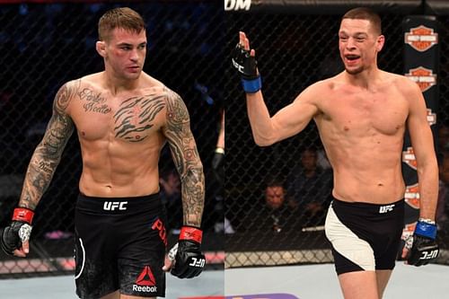 Dustin Poirier (left) and Nate Diaz (right)