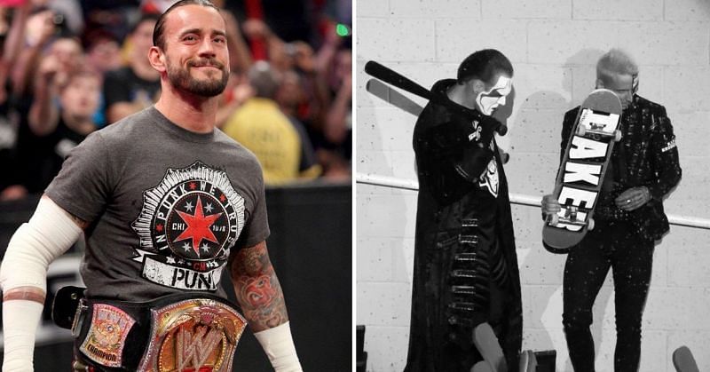 CM Punk; Darby Allin with Sting