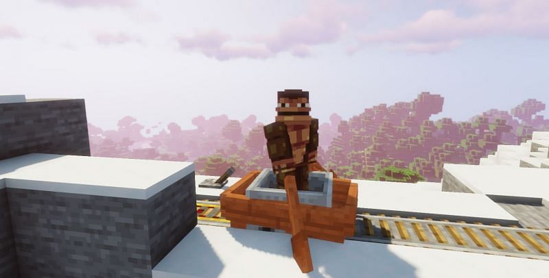  The legendary Minecraft BoatCart (Image via Minecraft)