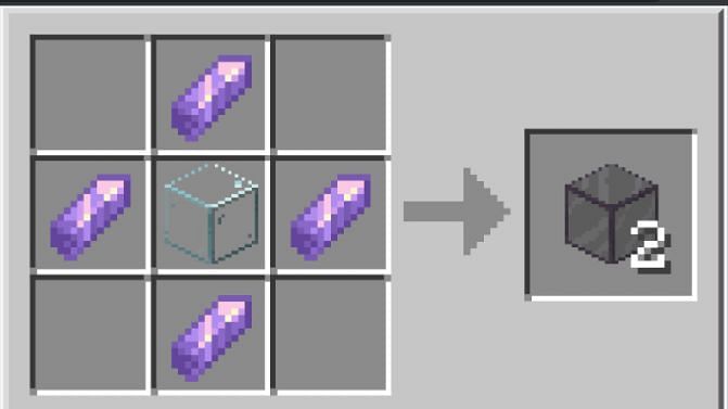 Tinted glass recipe (Image via Minecraft)