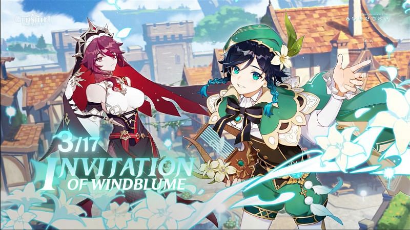 Version 1.4 &quot;Invitation to Windblume&quot; release date (Image via Genshin Impact YT)