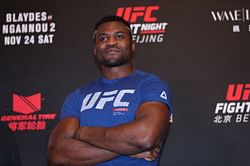 Watch: Francis Ngannou playfully chokes out reporter ahead of UFC 260