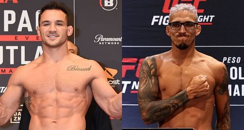 Michael Chandler (Left) plans to drag Charles Oliveira (Right) in the deep waters