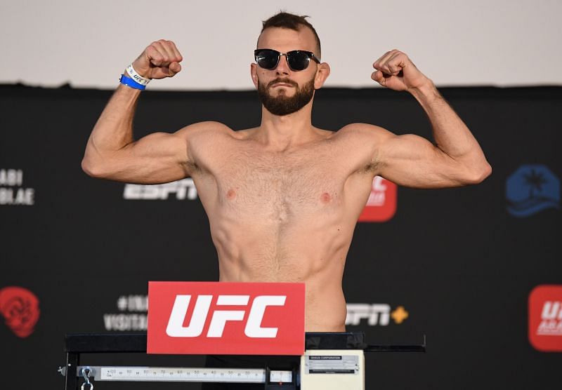 Jessin Ayari at a weigh-in prior to a UFC fight