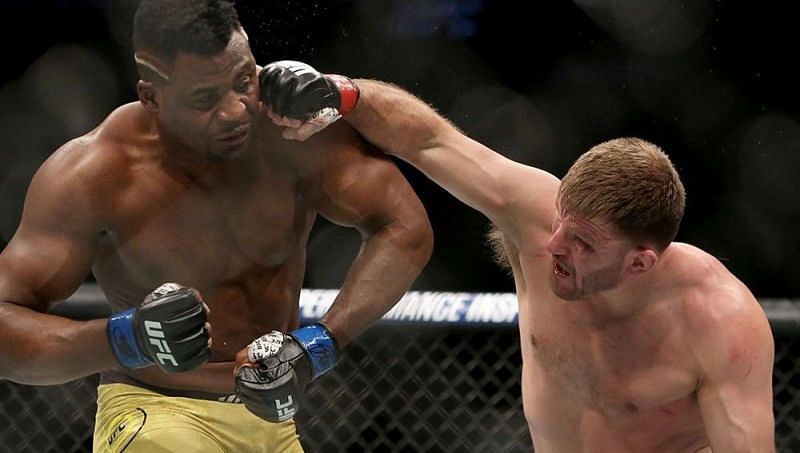 UFC 260 will be headlined by the rematch between Francis Ngannou (left) and Stipe Miocic (right)