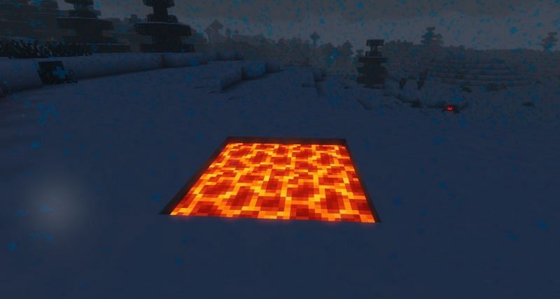 A couple blocks of Magma (Image via Minecraft)