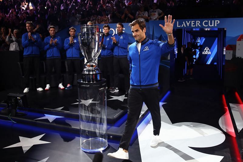 Roger Federer at the Laver Cup 2019 in Geneva, Switzerland