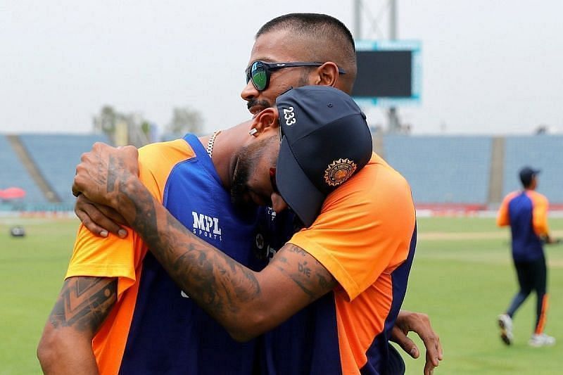 Krunal and Hardik Pandya. Pic: Hardik Pandya