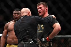 What does the UFC 260 poster say about Miocic vs Ngannou 2?