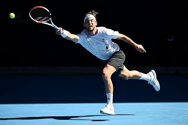 Dominic Thiem at the 2021 Australian Open in Melbourne, Australia