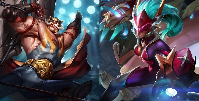 Riot introdued El Tigre Braum and Super Galaxy Shyvana skins to Wild Rift (Image via Riot Games - League of Legends)