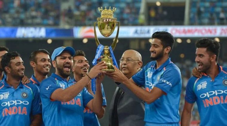एशिया कप  2018 जीतने के बाद भारतीय टीम