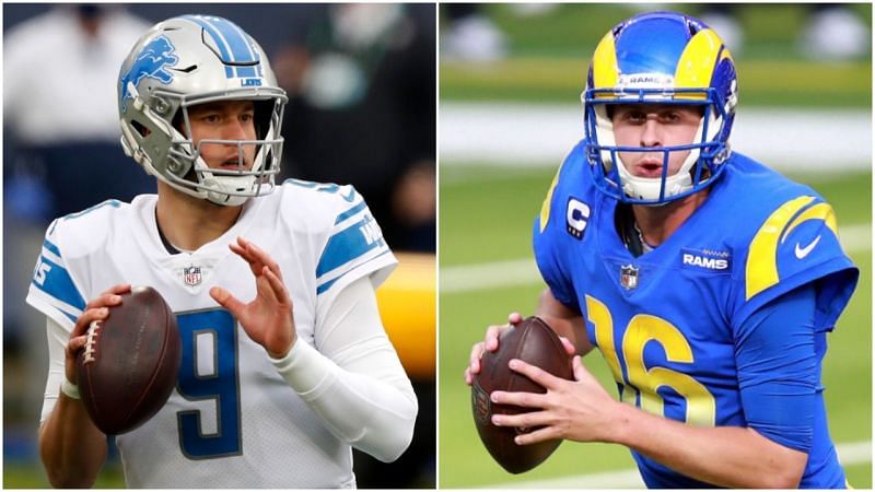 Los Angeles Rams QB Matthew Stafford and Detroit Lions QB Jared Goff