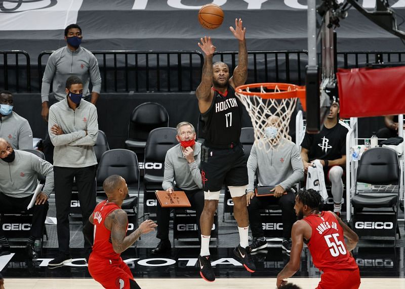 PJ Tucker (#17) of the Houston Rockets