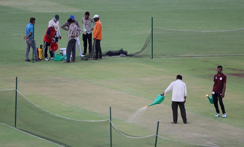 The pitch at the Narendra Modi Stadium in Ahmedabad has assisted the bowlers
