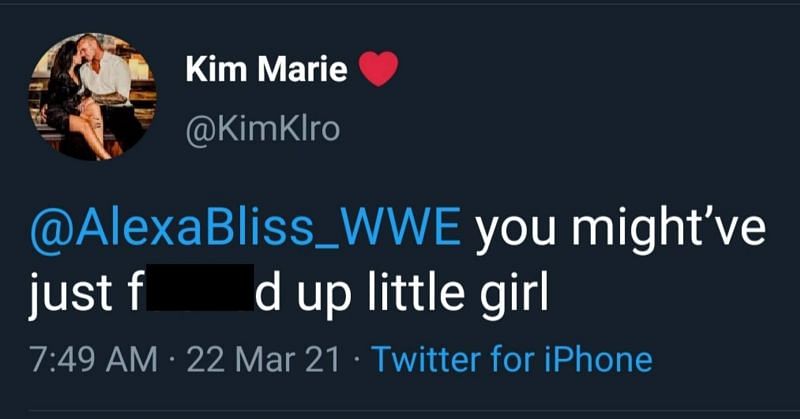 Kim Marie&#039;s tweet