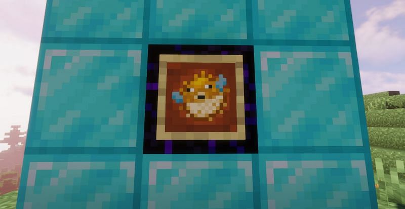 A shrine dedicated to the Pufferfish (Image via Minecraft) 