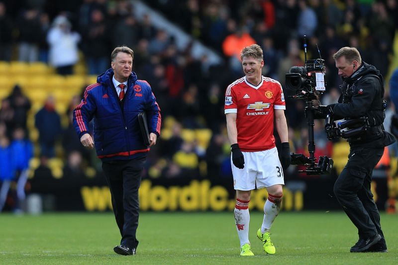 Louis van Gaal and Bastian Schweinsteiger