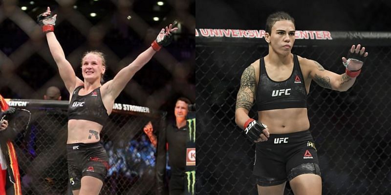 Valentina Shevchenko (left) and Jessica Andrade (right)