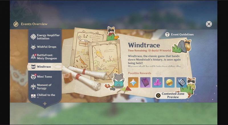 Windtrace- Upcoming PvP Hide and Seek event in Genshin Impact (Image via Project Celestia)