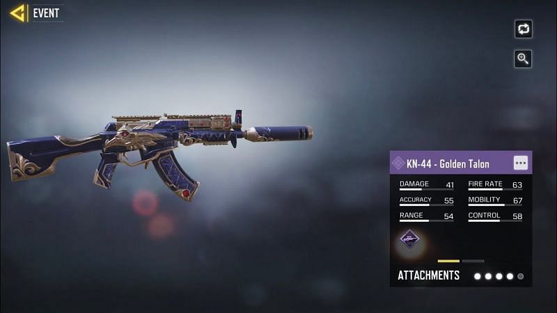 The KN-44 Golden Talon can be acquired for free in COD Mobile Season 2 (image via Activision)