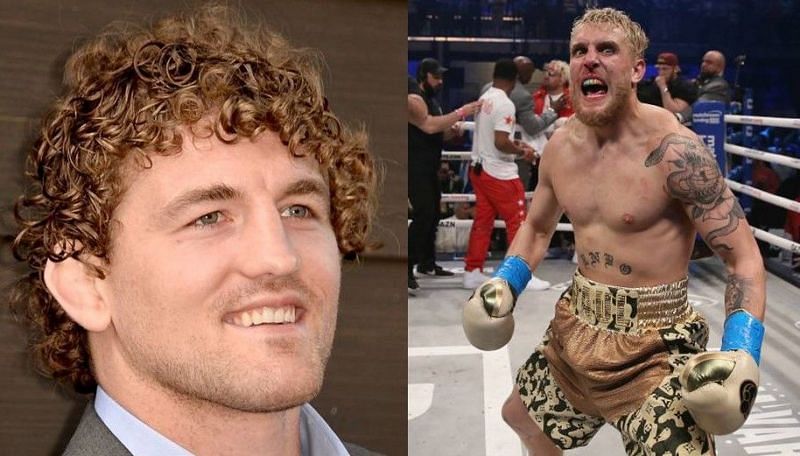 Ben Askren (left); Jake Paul (right)