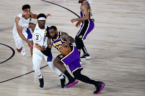 LeBron James (#23) of the LA Lakers