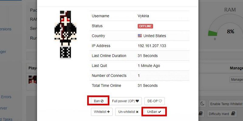 How to unban someone in Minecraft