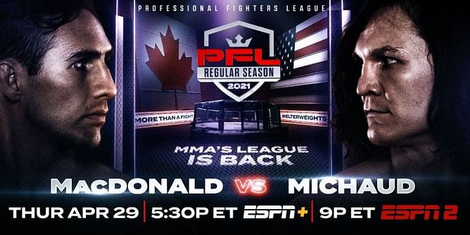 PFL 2: Rory MacDonald set to debut against David Michaud in headline bout on April 29