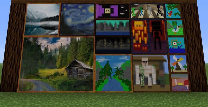 Minecraft paintings (Image via Reddit)