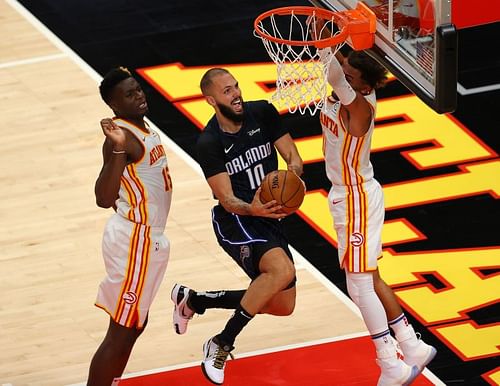 Evan Fournier (#10) of the Orlando Magic