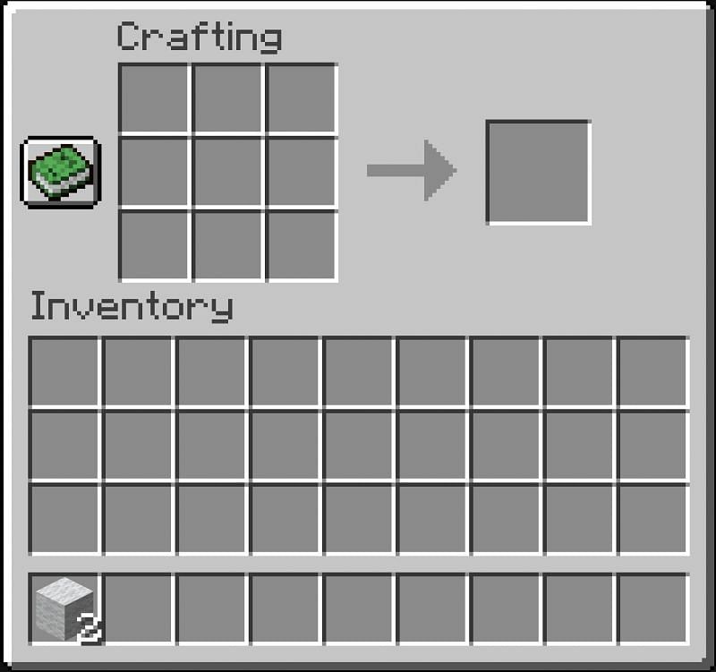 Right-click a crafting table to open the crafting grid menu.