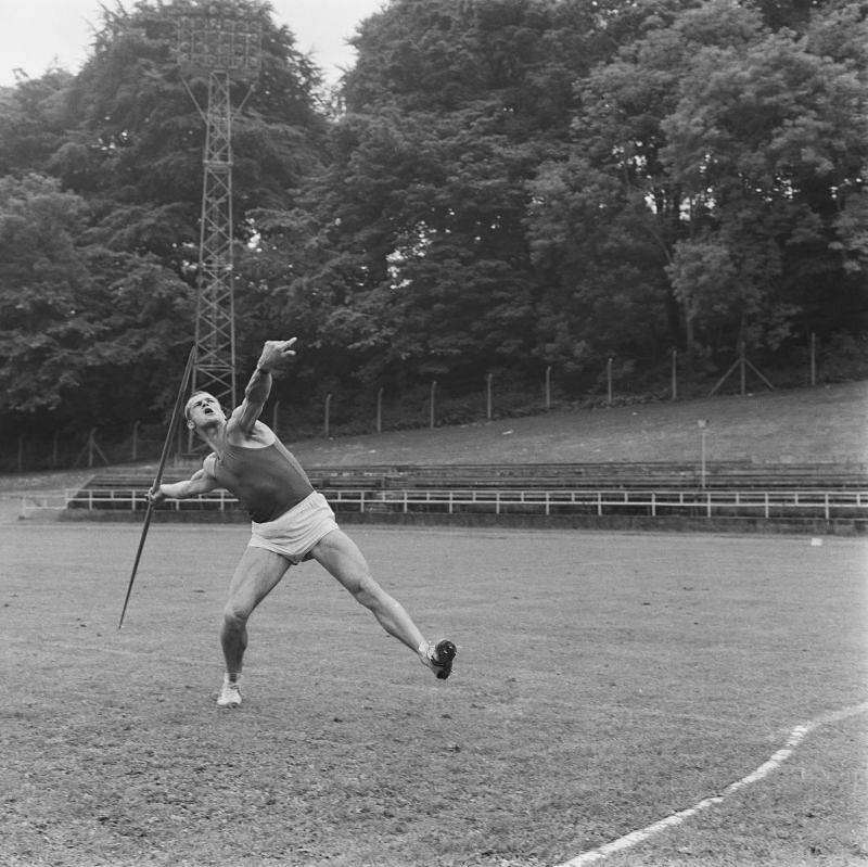 Soviet athlete Janis Lusis in 1966