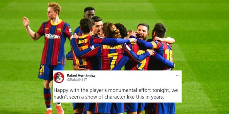 Twitter Explodes As Barcelona Pull Off Stunning Comeback Against Sevilla To Reach Copa Del Rey Finals