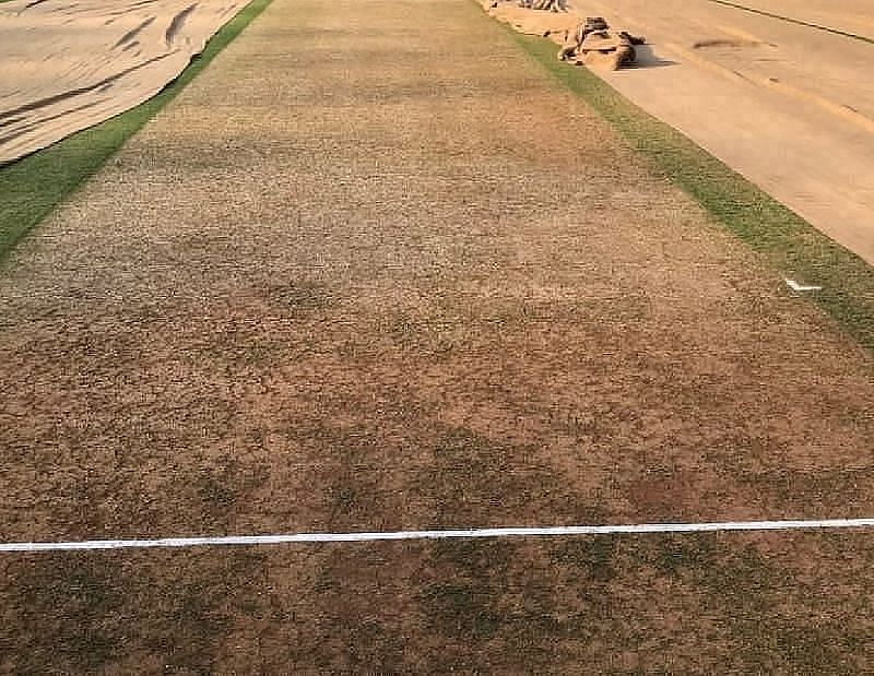 The Ahmedabad wicket for the third India-England Test. [Credits: Twitter]