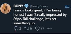 Jon Jones&#039; deleted tweet about Francis Ngannou&#039;s UFC 260 win