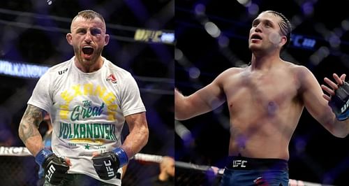 Alexander Volkanovski (left) and Brian Ortega (right)