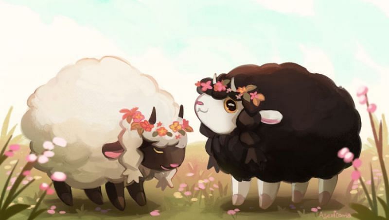 Wooloo and Shiny Wooloo (Image via Pinterest)