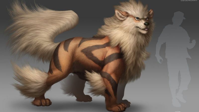 Arcanine (image via Ethan Johnson on cutewallpaper.org)