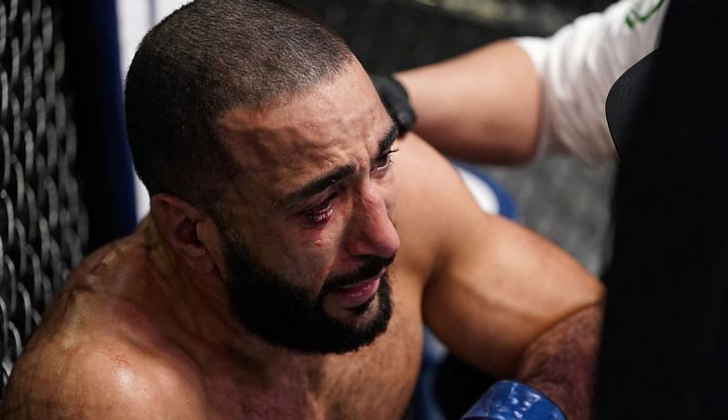 Belal Muhammad after a fight against Leon Edwards