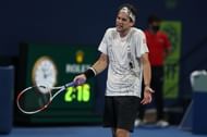 Dominic Thiem was upset by Lloyd Harris in Dubai