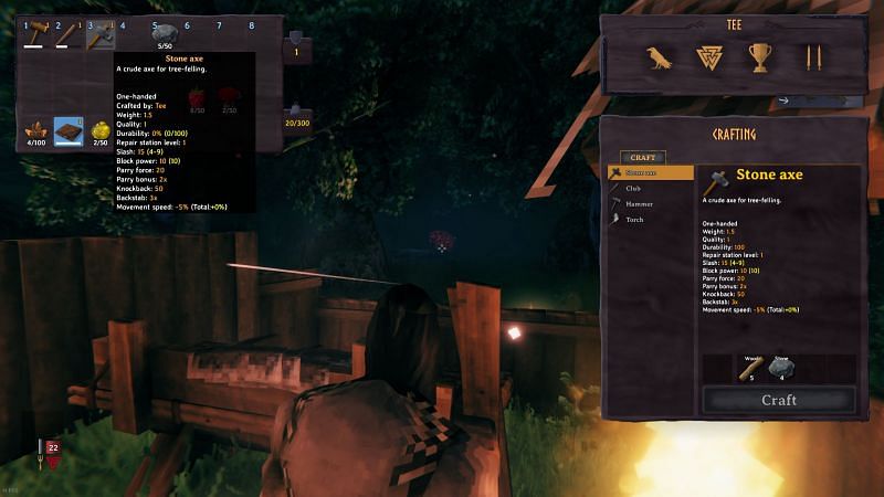 The option to modify tools or weapons could add an even more immersive experience to Valheim (Image via Iron Gate Studios)