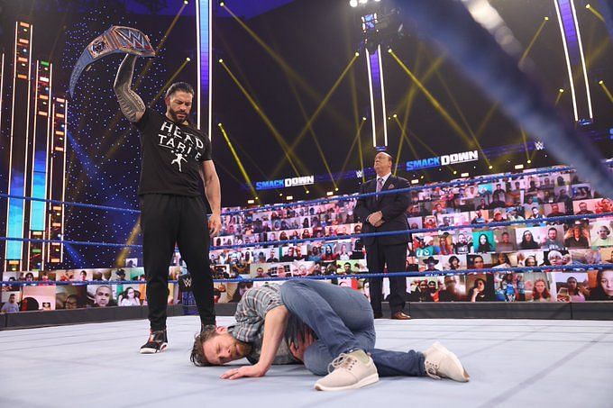Daniel Bryan on SmackDown after Roman Reigns brutalized him