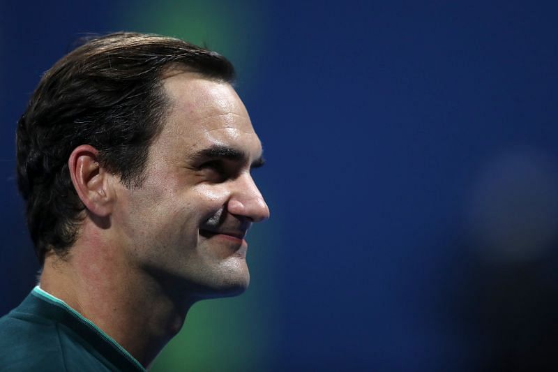 Roger Federer after beating Dan Evans in Doha