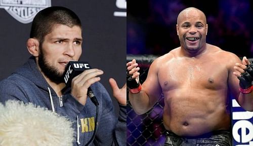 Khabib Nurmagomedov (left); Daniel Cormier (right)