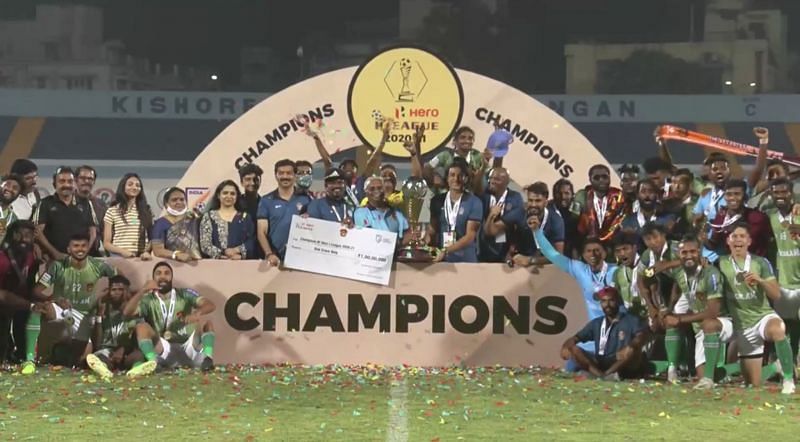 Gokulam Kerala FC are the I-League champions. (Image:1Sports Facebook Screenshot)