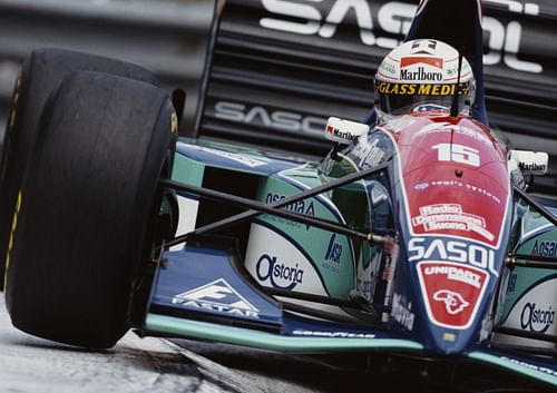 Andrea de Cesaris hold the most unenviable record of all time. Photo: Pascal Rondeau/Getty Images.